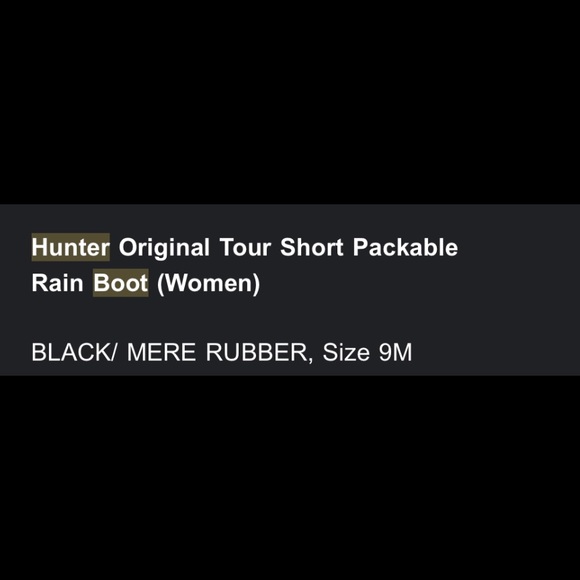 SOLD - Hunter Original Tour Short Packable Rain Boot - Picture 15 of 16